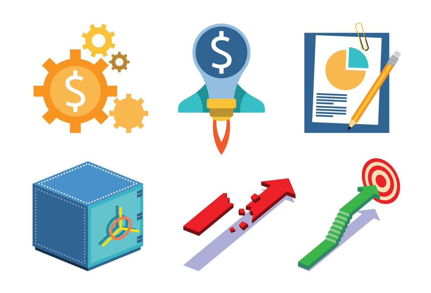 Financial and Business Icon vector