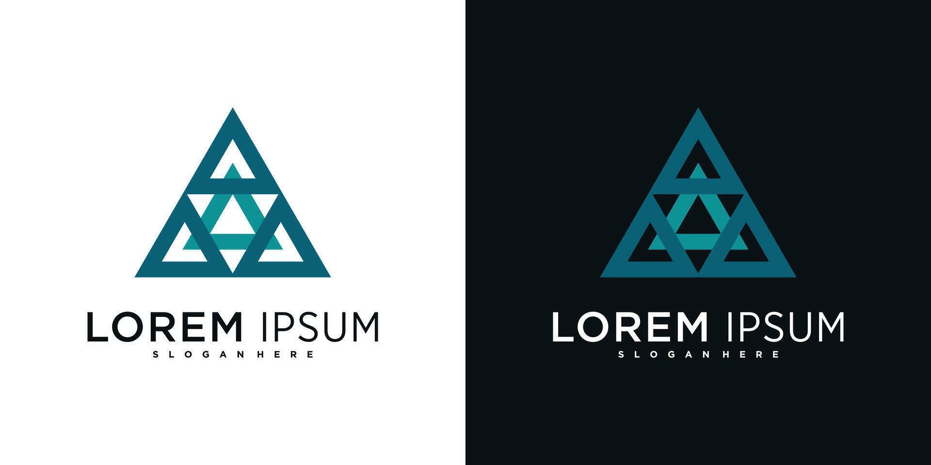 Company logo design elements, abstract triangles vector