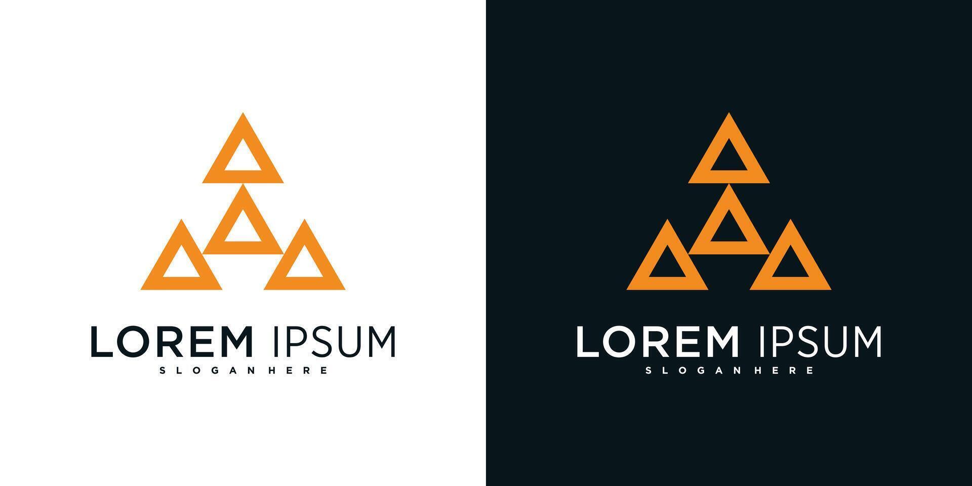 Company logo design elements, abstract triangle icon vector
