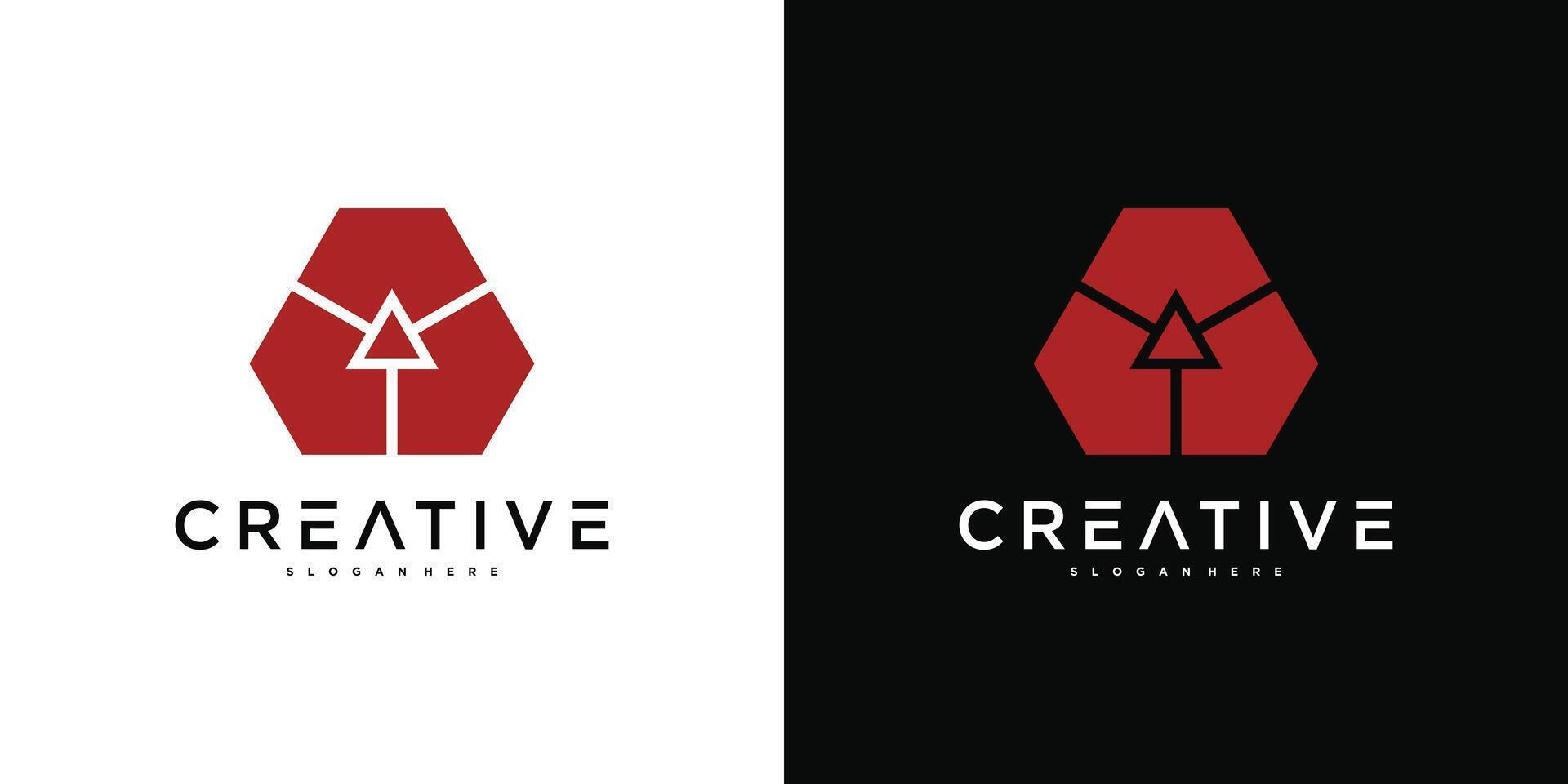 Creative abstract geometric logo design template. Premium vector