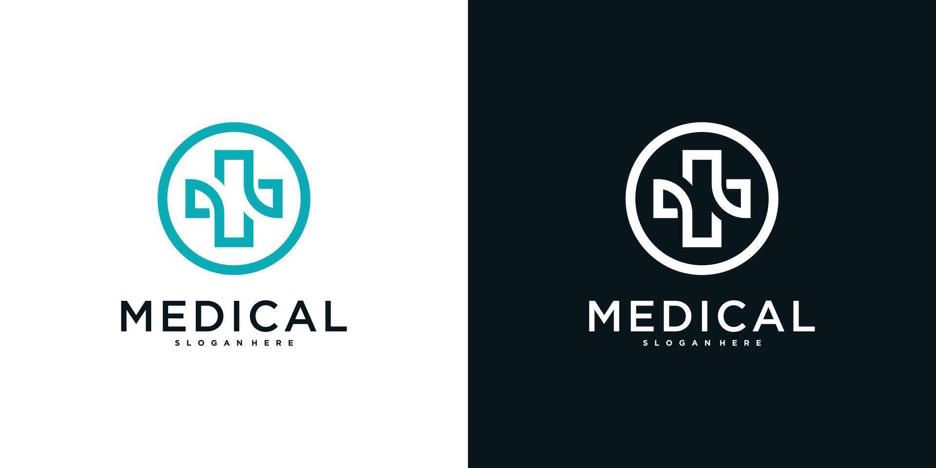 Medical health symbol logo designs. vector