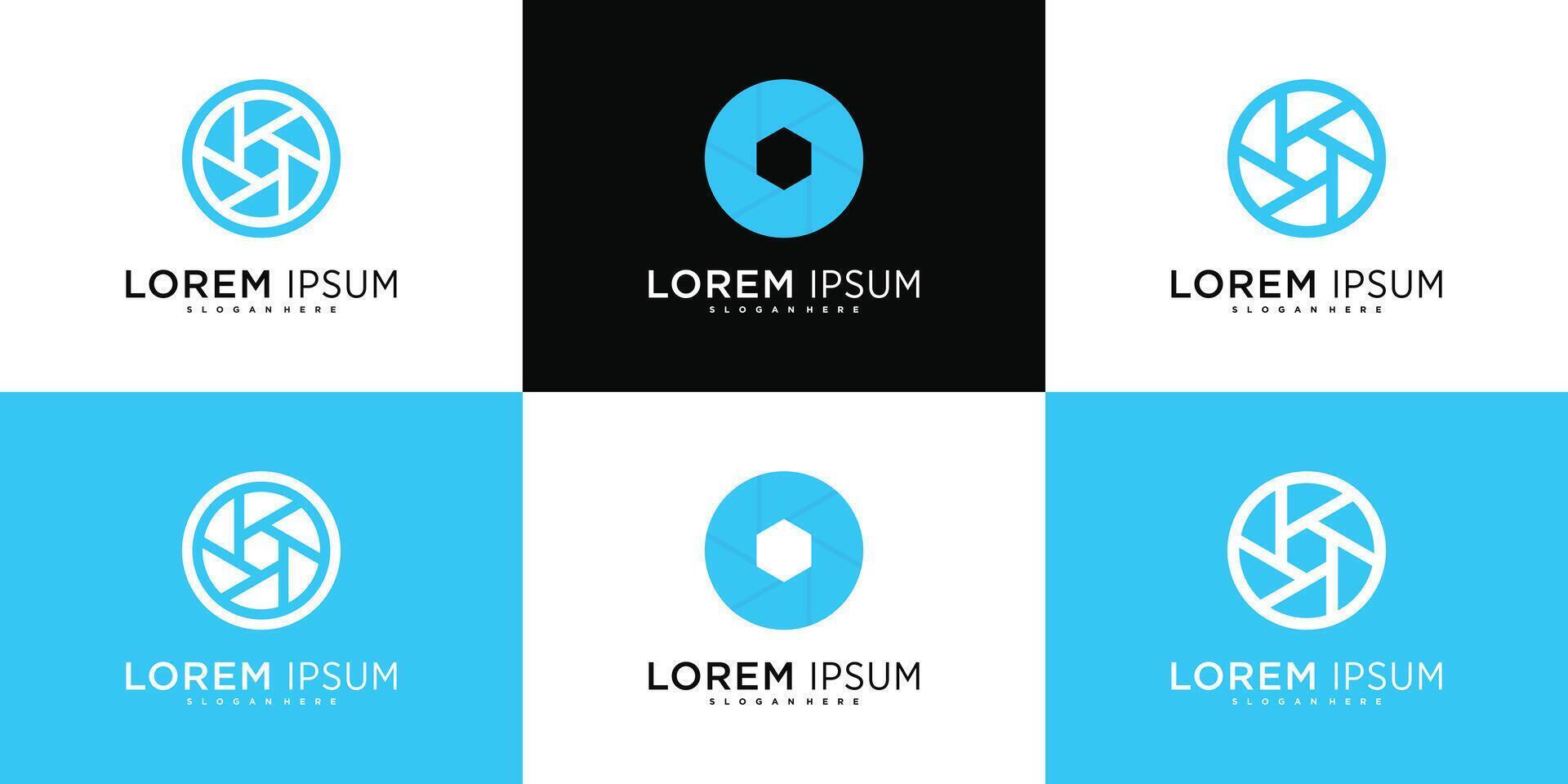 Set of company logo design element, abstract circles vector