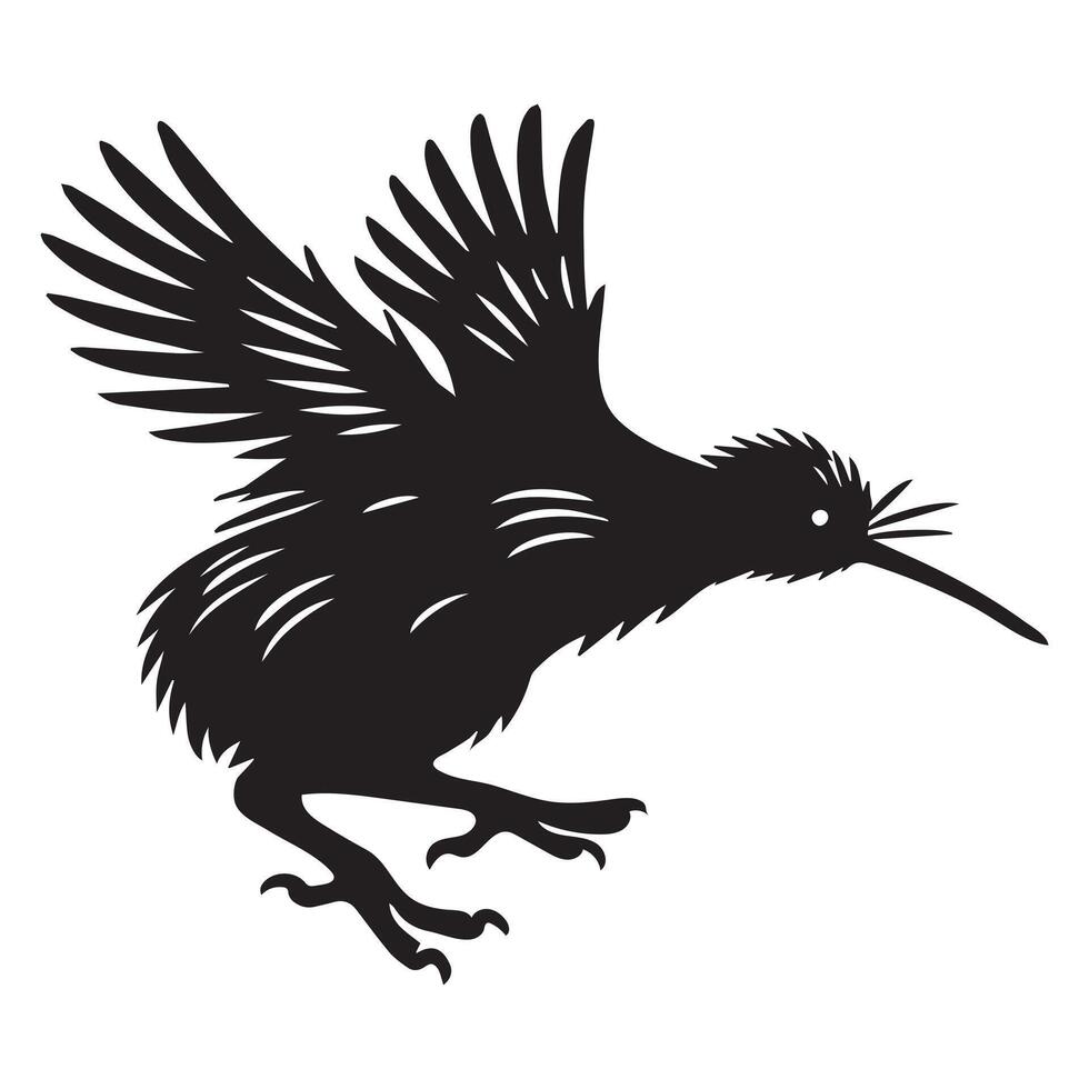 Delightful Apteryx Bird Illustration in Flightless Style vector