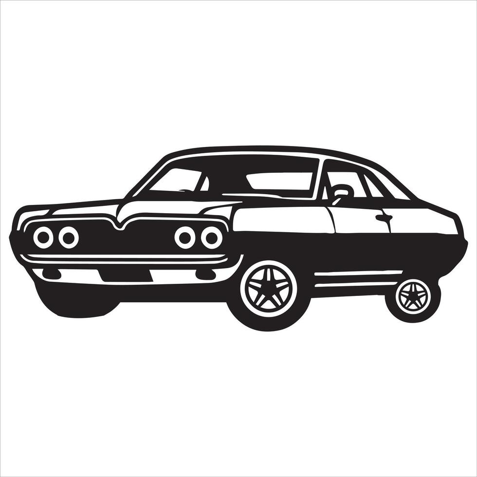 Classic Automobile Illustration for Vintage Car Lovers vector