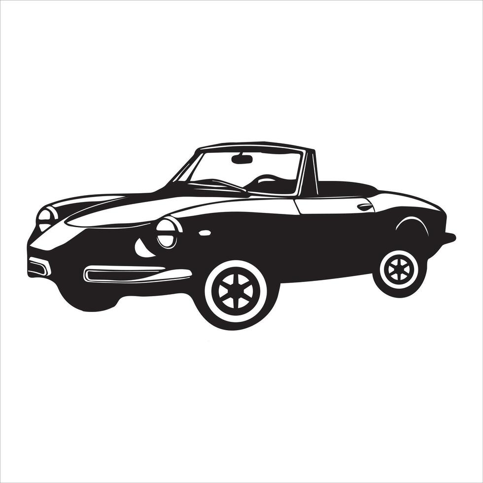 Elegant Classic Car Illustration for Art Project vector