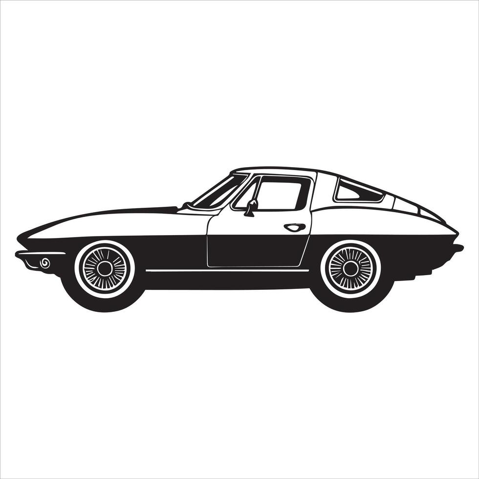 Timeless Classic Car Illustration for Vintage Lover vector