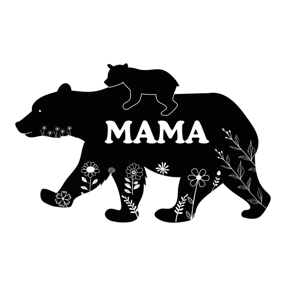 Loving Mom Lover Gift Illustration Combined with Mothers Typography T-shirt Design vector