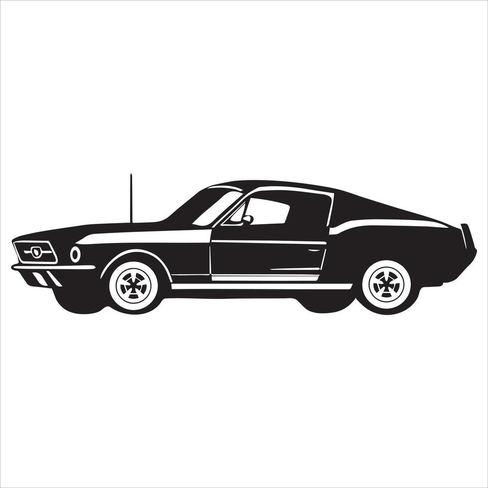 Classic Car Illustration in Bold and Detailed Style vector