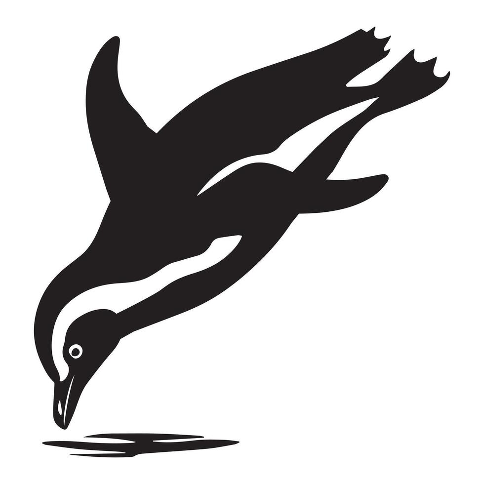 Lovely Little Penguin Bird Design with Cute Penguin Illustration vector
