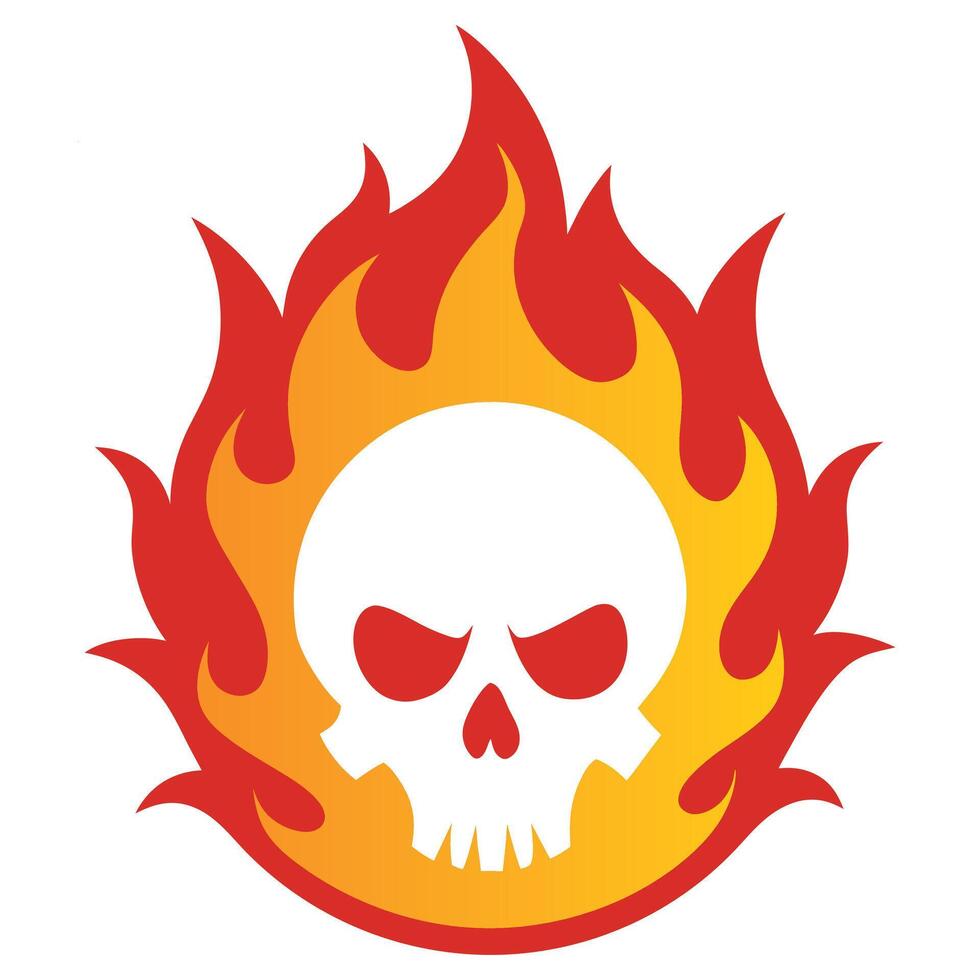 Bold Fire Flaming Clipart Design Artwork vector