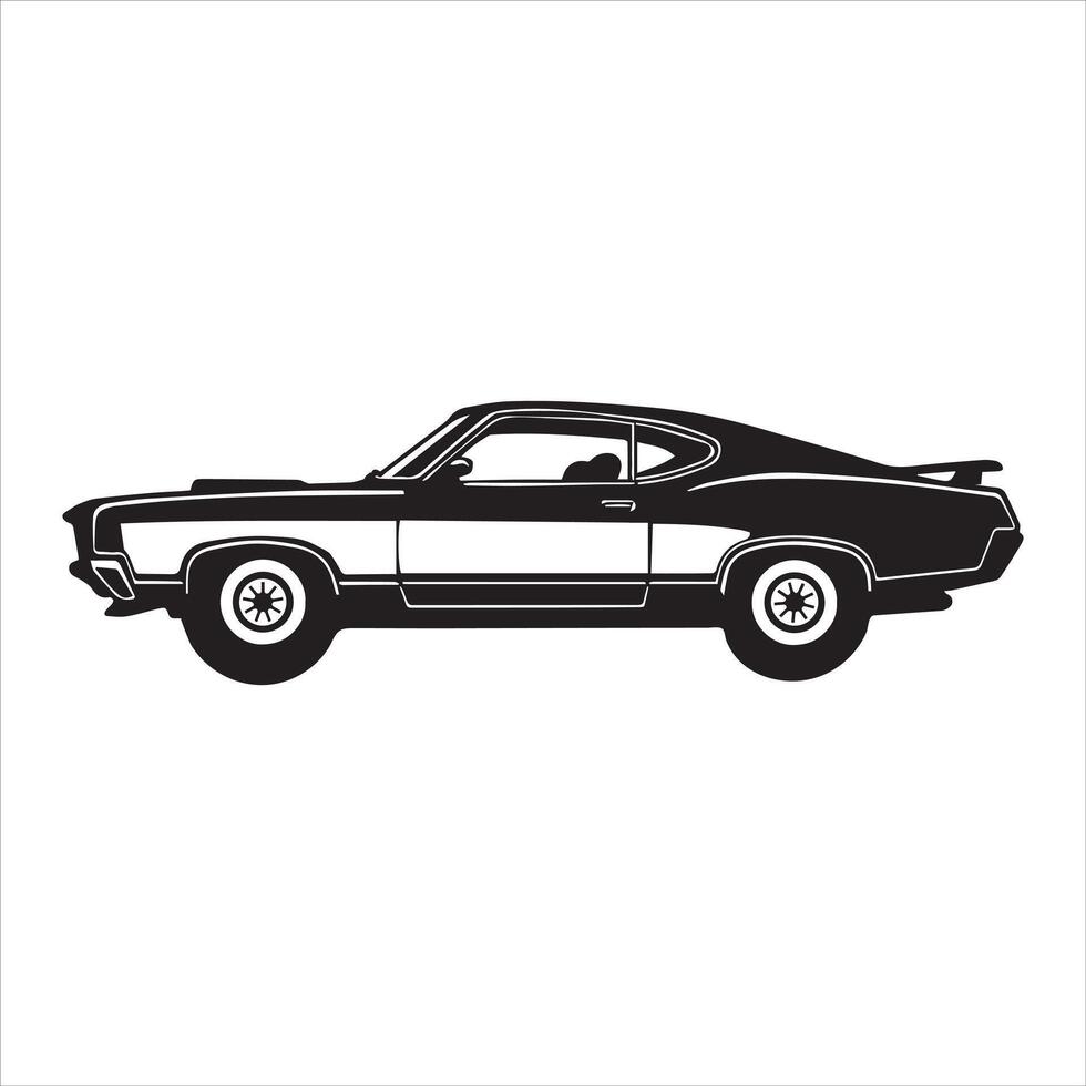Stylish Classic Car Automobile Illustration for Art Lover vector