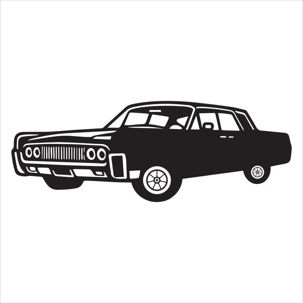 Classic Car Automobile Illustration with Vintage Charm vector