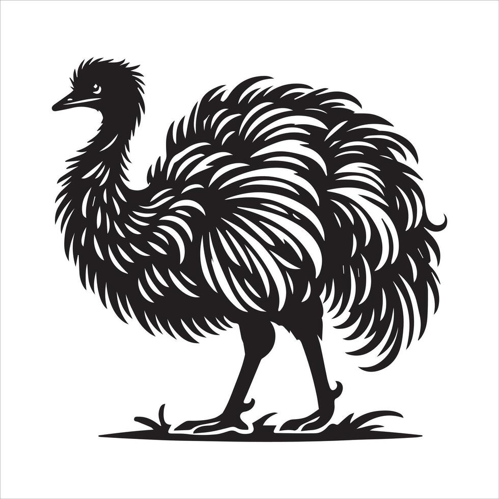 Majestic Flightless Bird vector