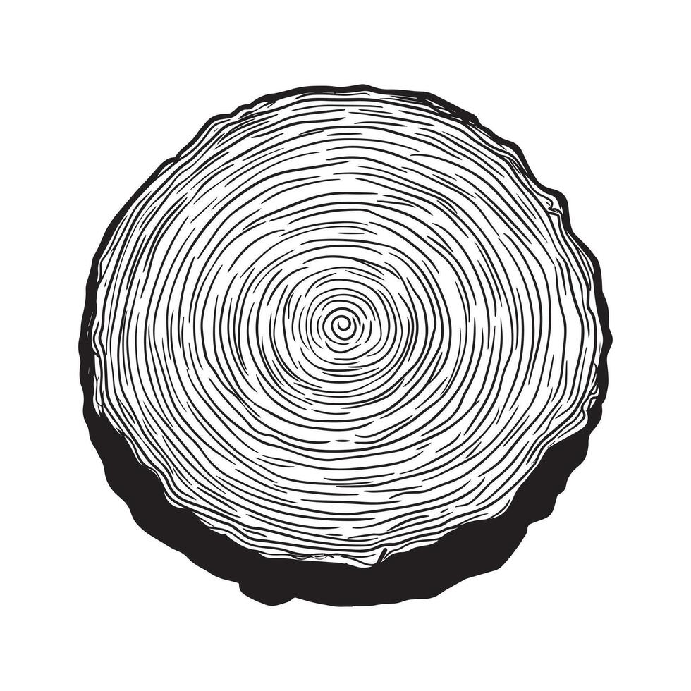 Elegant Circle Wood Slice Design for Rustic Projects vector