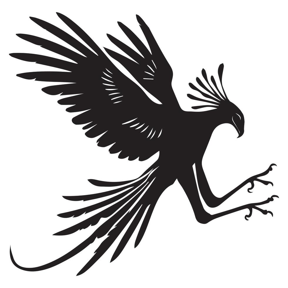 Beautiful Secretarybird Bird Illustration for Home Decor vector