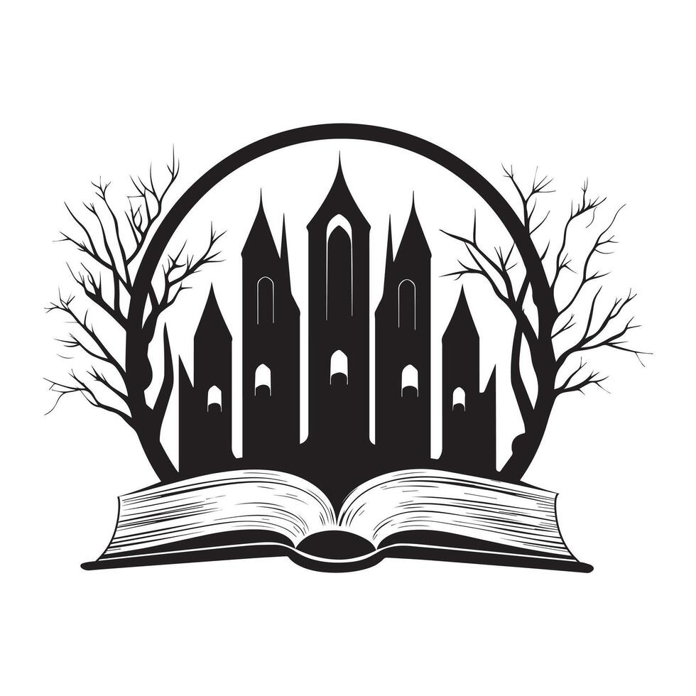 Magical Book Design for Fantasy Bookworm vector
