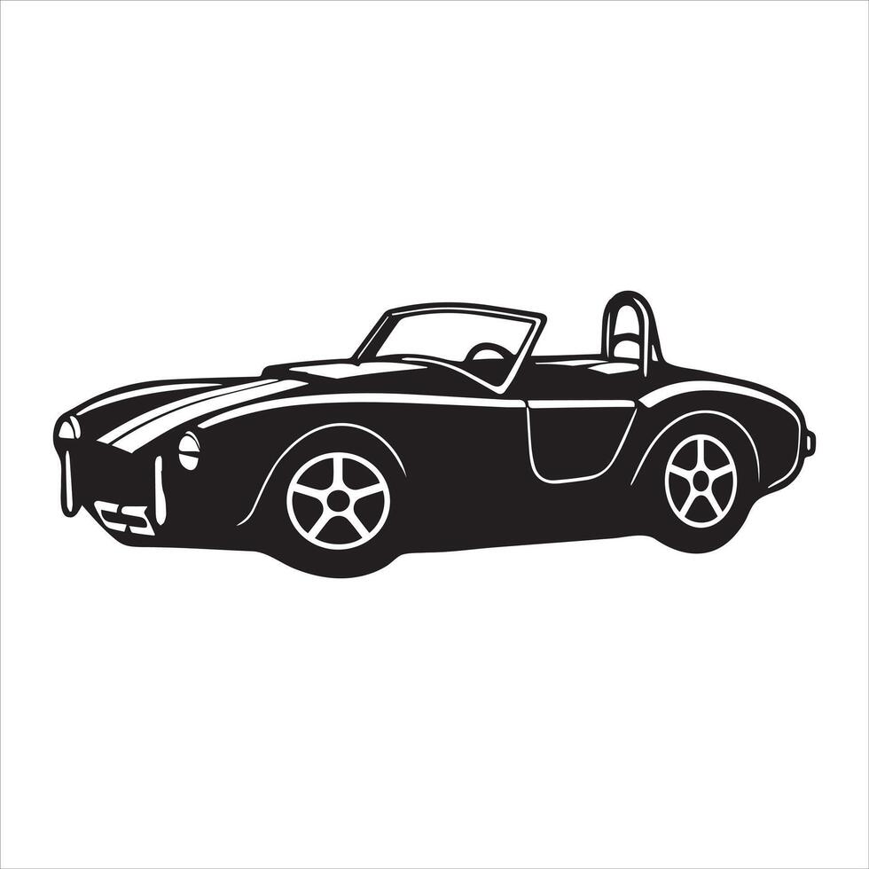 Classic Car Automobile Illustration with Iconic Details vector