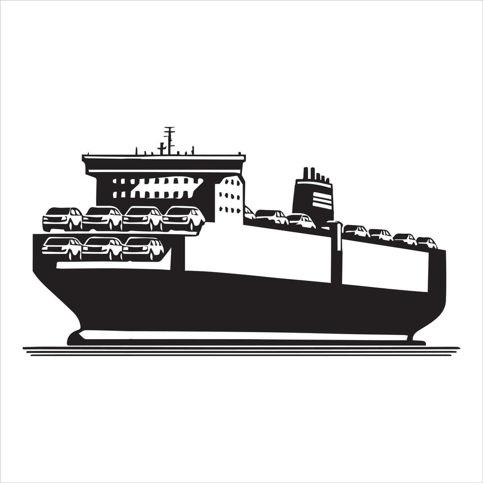 Gliding Through the Waves Cruise Ship Clipart Design vector