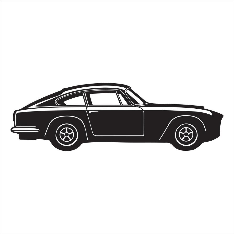 Vintage Classic Car Illustration with High-End Design vector