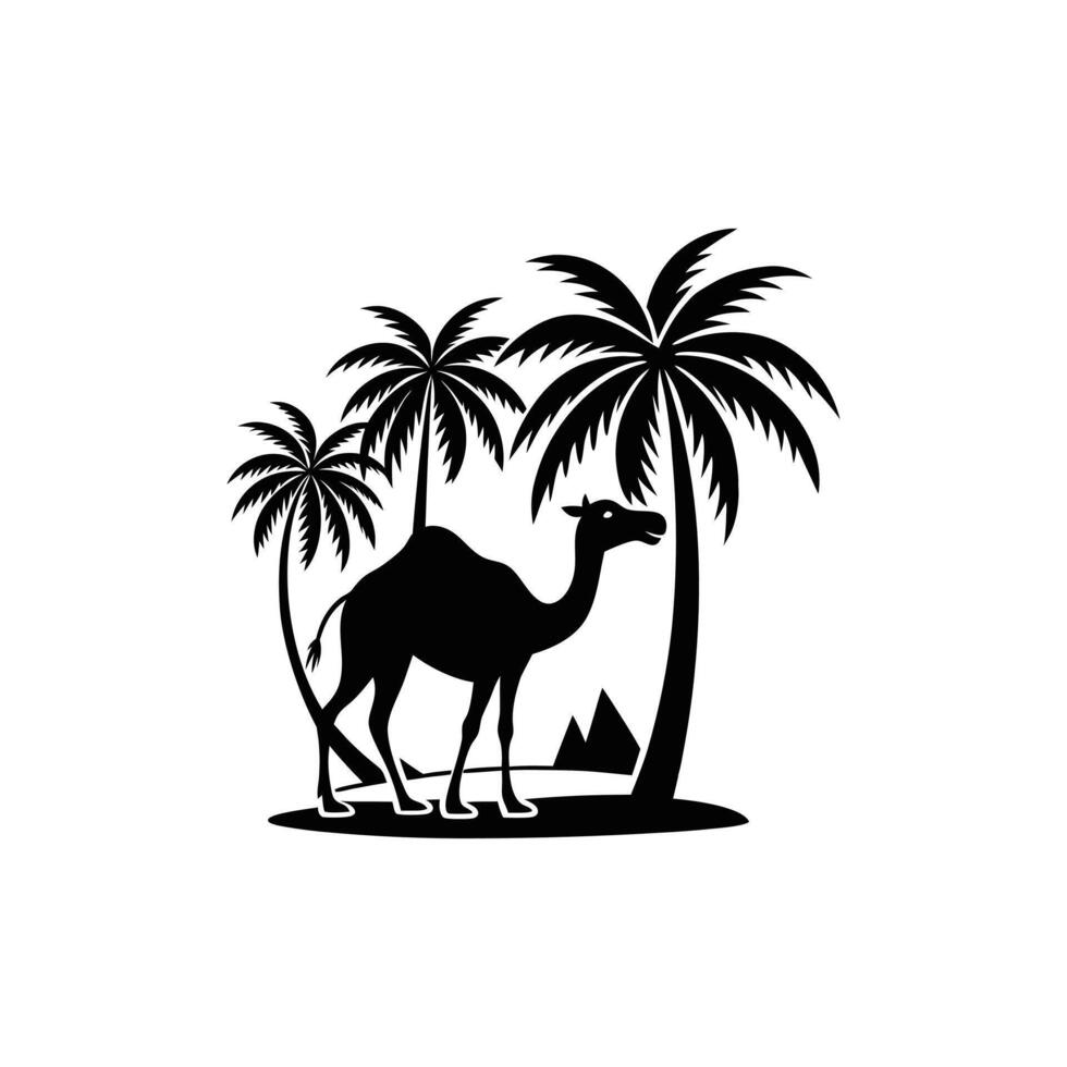 Best Minimal Camel Silhouette Illustration vector