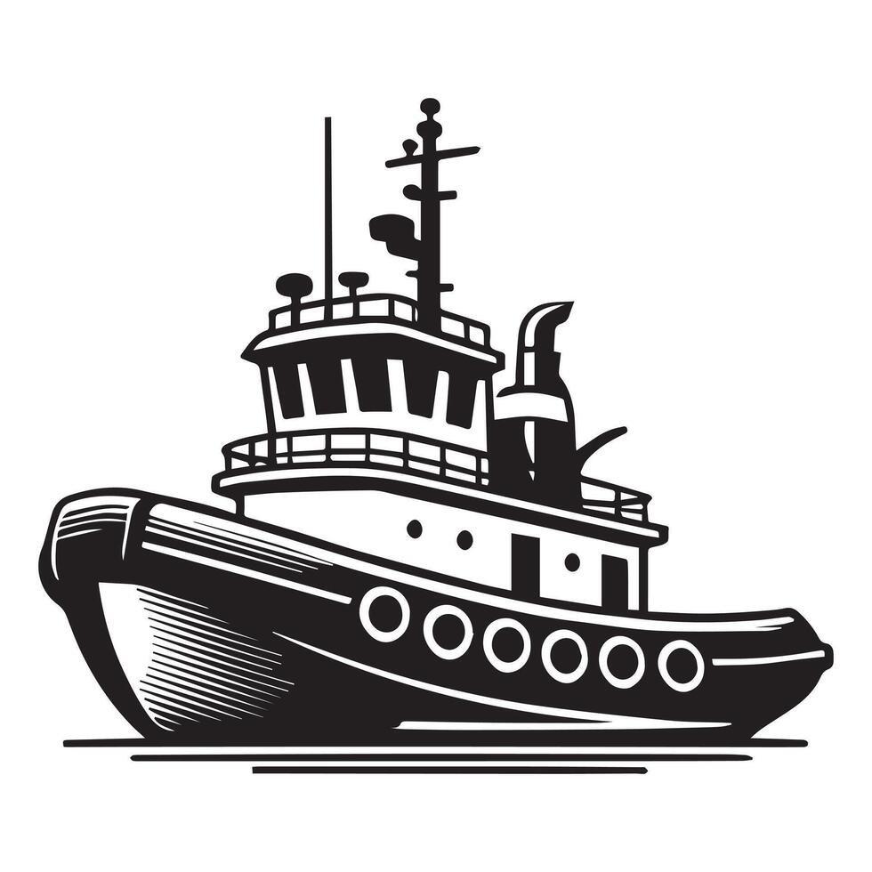 Effortless Sailing Cruise Ship Illustration for Creative Projects vector