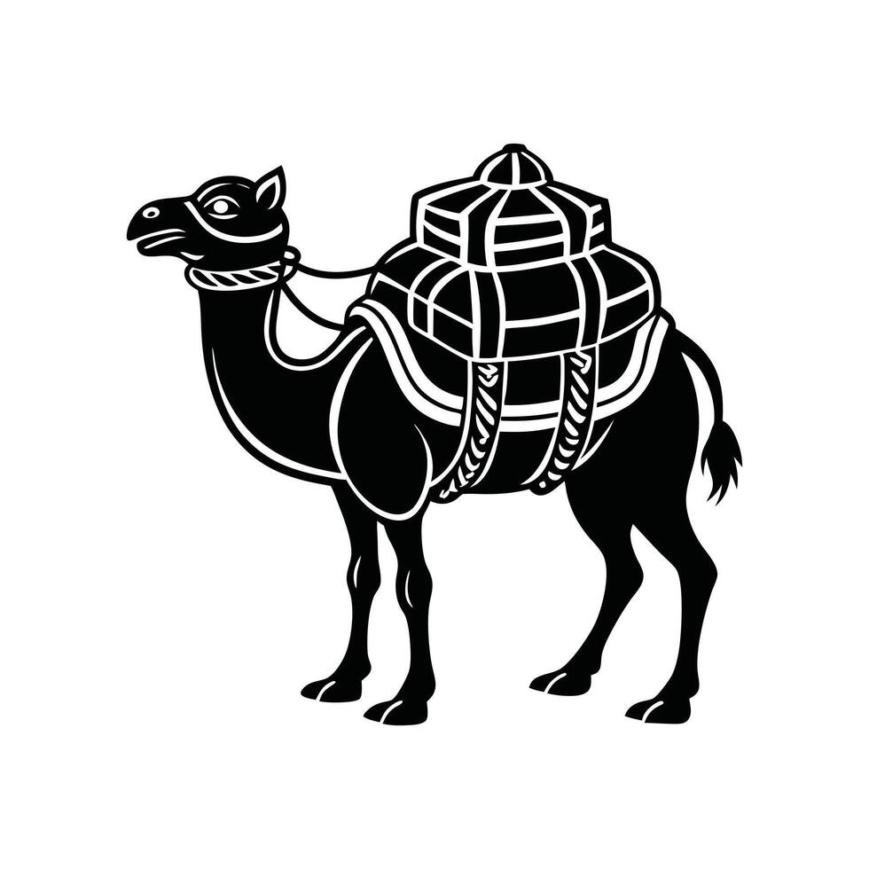Camel Silhouette Illustration for Design Lovers vector