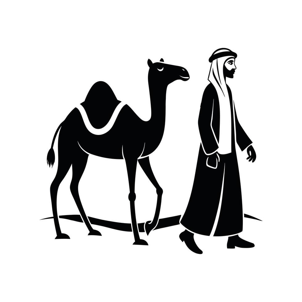 Camel Silhouette Artwork for Art Lovers vector