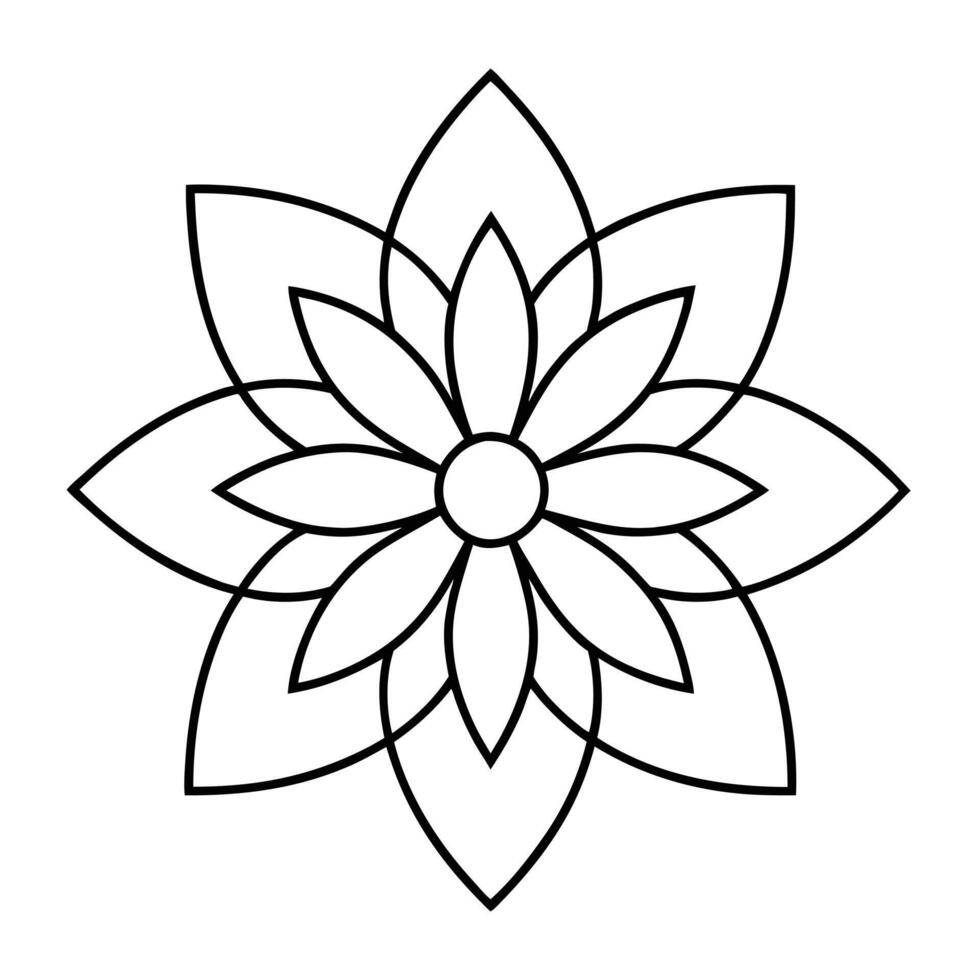 Elegant Flower Mandala Pattern Design vector