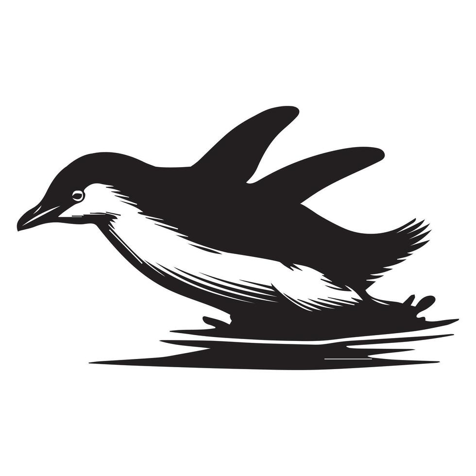 Cute Little Penguin Illustration, Little Penguin Bird Design vector