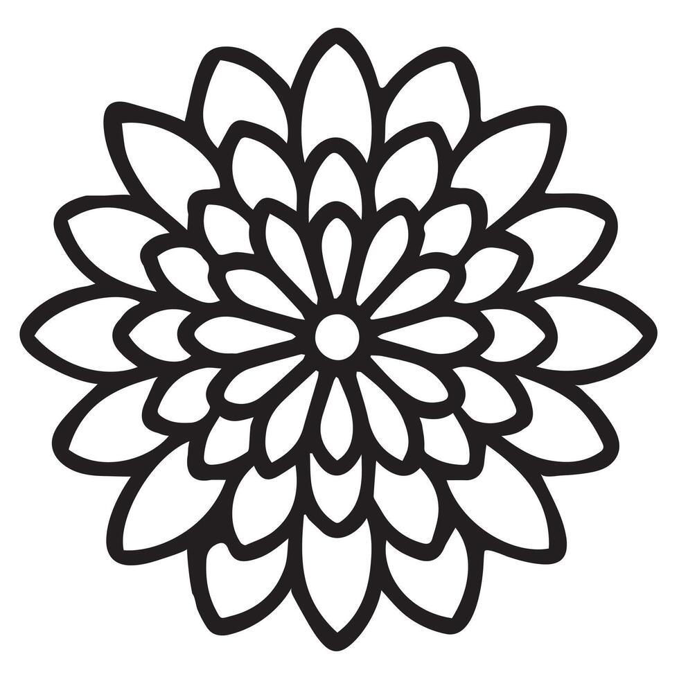 Flower Mandala Pattern with Elegant Shape vector
