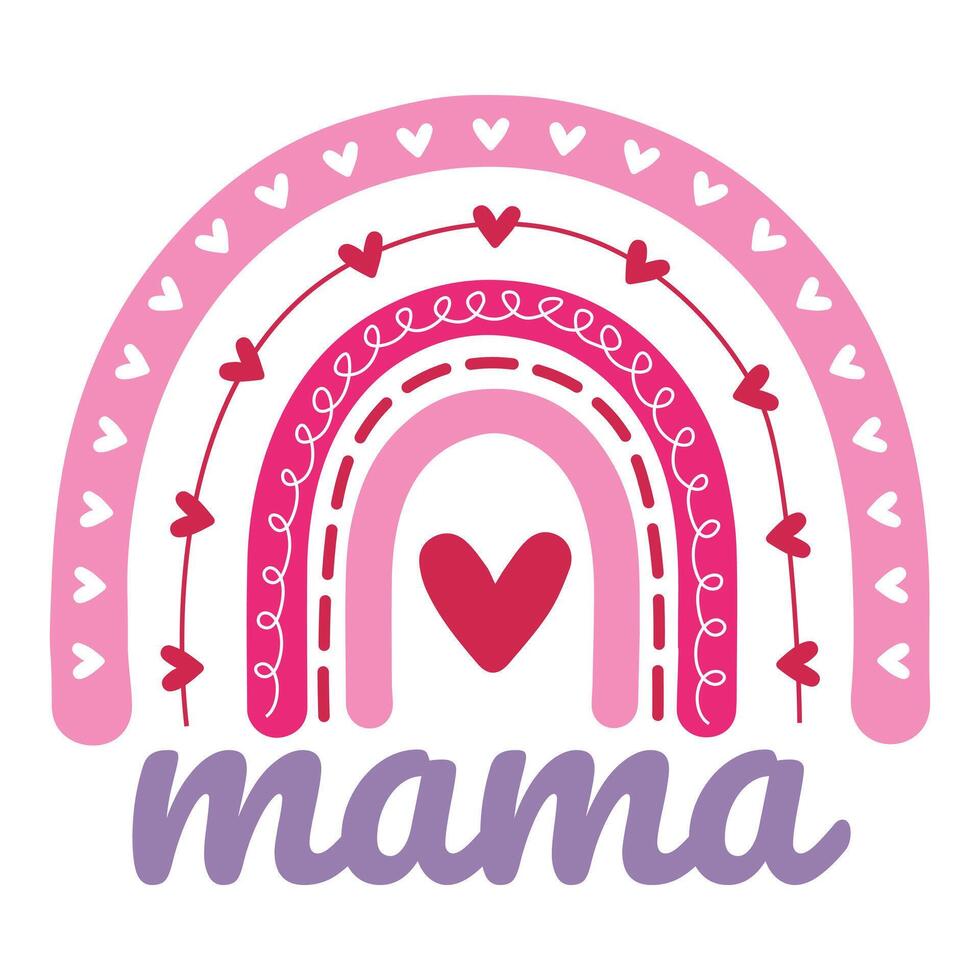 Happy Mothers Day Typography Sublimation Design for Custom T-shirts vector