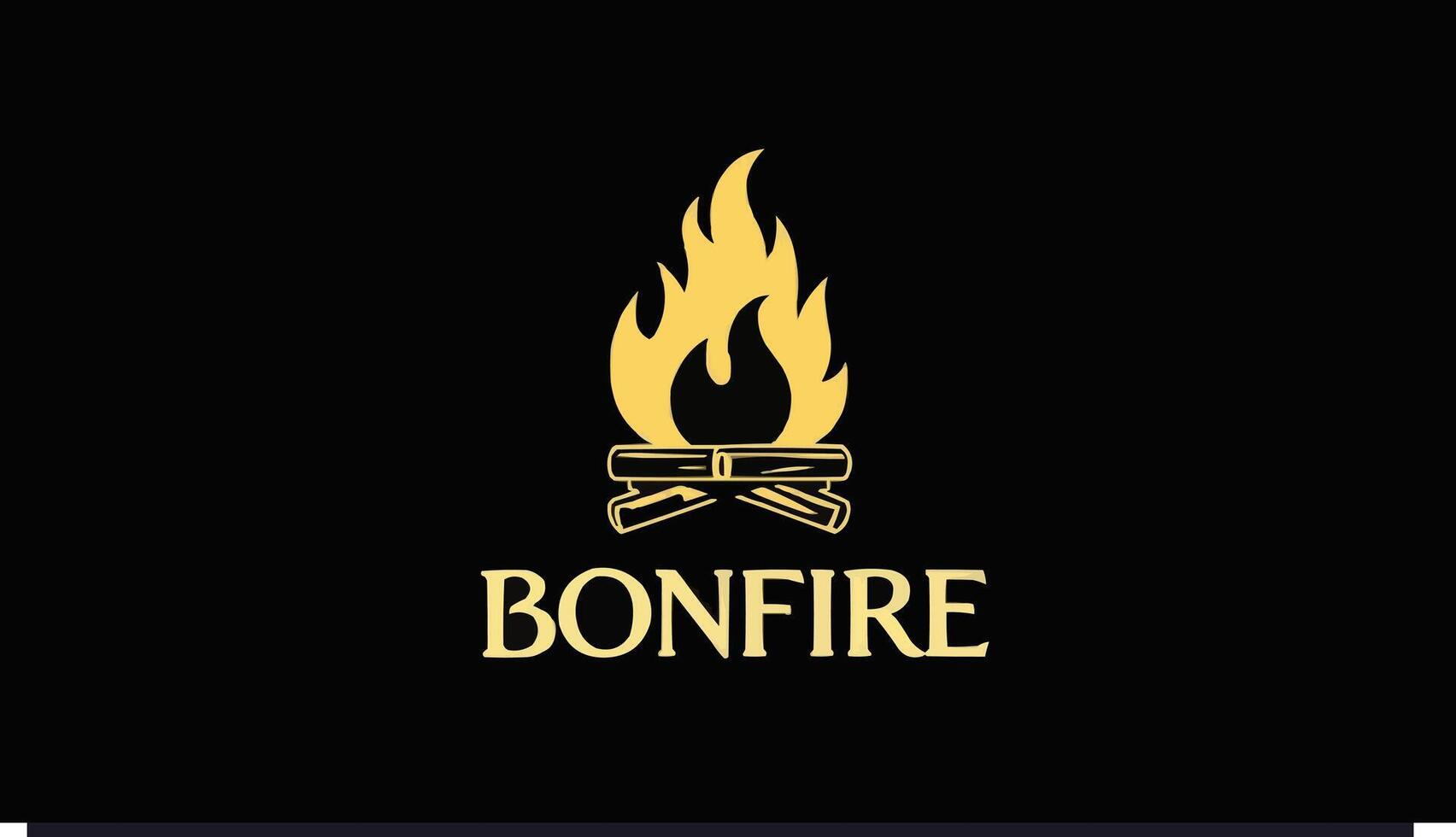 bonfire logo design vector