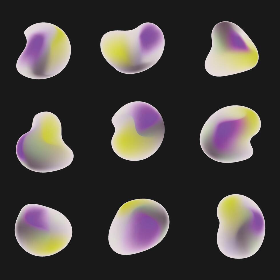 Abstract colorful gradient shape element collection design vector