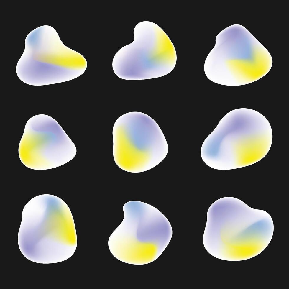Abstract modern 3d liquid forms. Decorative elements vector