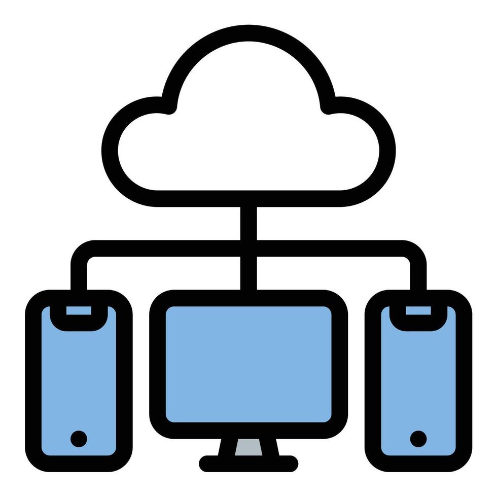 Cloud computing demand icon in flat line style representing scalable resources online storage and network-based services ideal for cloud technology IT infrastructure and digital solutions concepts. vector