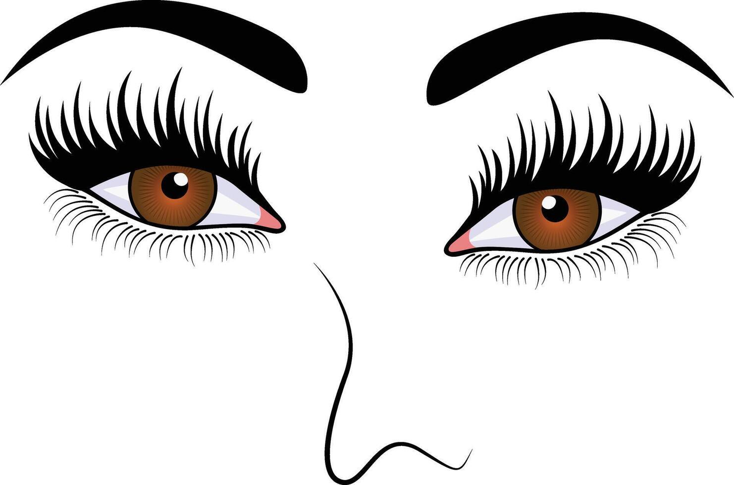 Eyes Art Design On white background vector