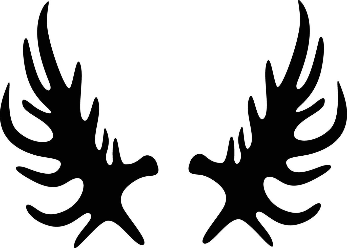 Bold Moose Antler Silhouette for Unique Artwork vector