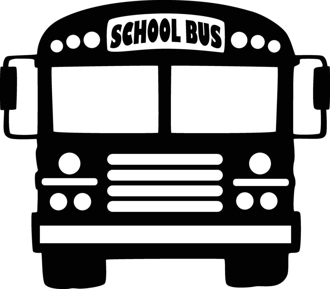 School Bus Silhouette Design On White Background vector