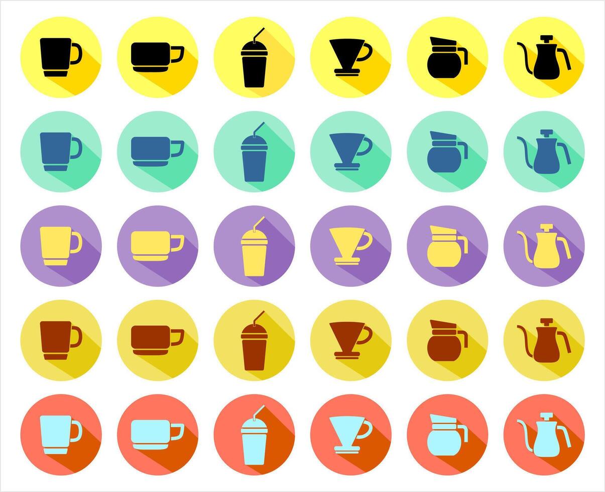 Cafe and restaurant icon set . Resto logo. Cafe symbol. vector