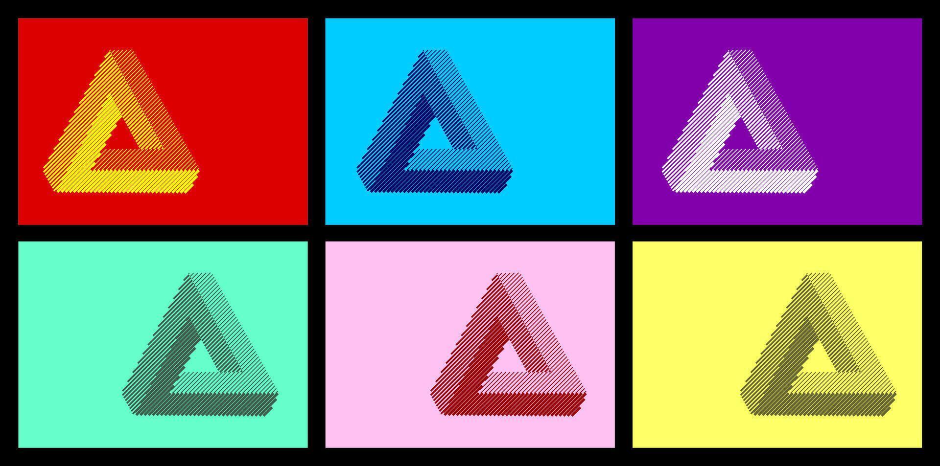 Minimal Bauhaus Abstract Posters Set. Swiss Design composition with geometric shapes. Modern pattern. Optical Illusion Background vector