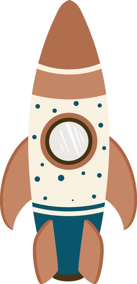 Space exploration rocket isolated on white vector