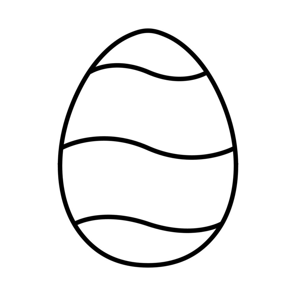 Vibrant Easter Egg Delight with Wavy Stripes Design vector