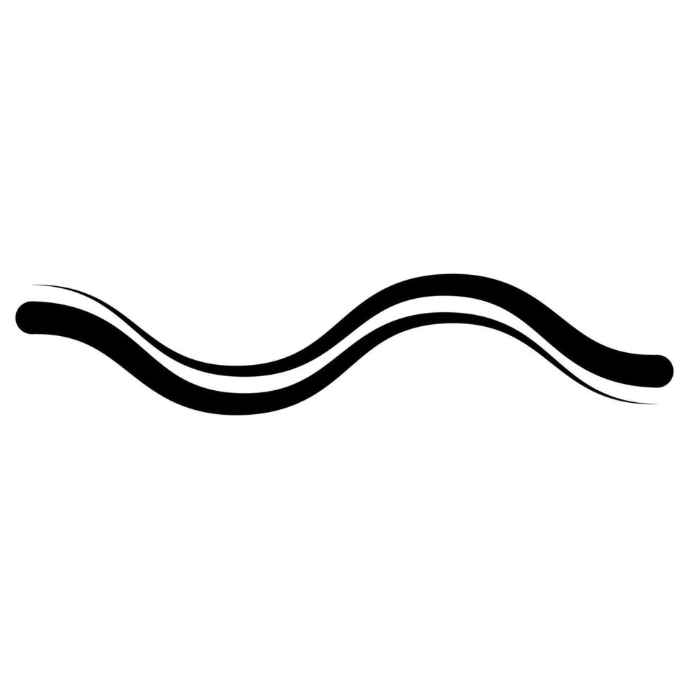 Black wavy lines creating abstract representation fluid motion and energy vector