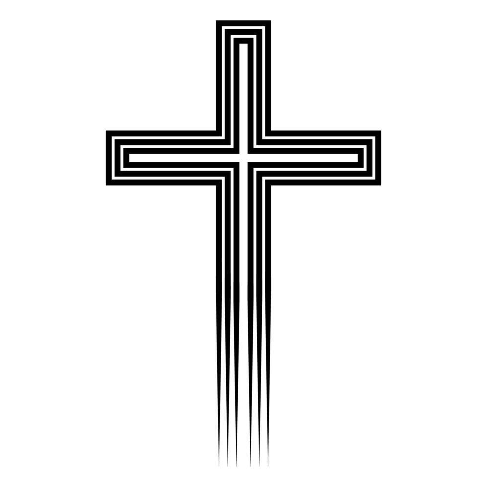 Cross roads of Faith, Geometric Symbolism in Digital Age Iconography vector
