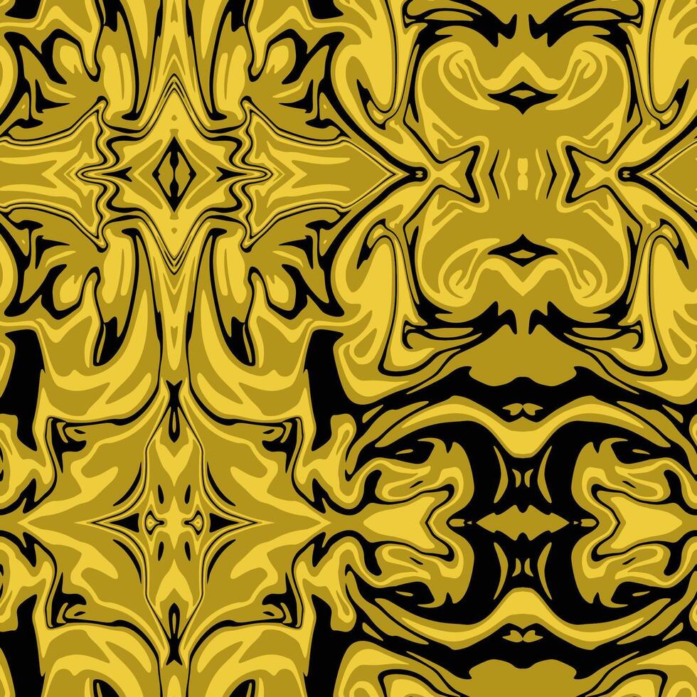 seamless pattern abstract unique liquid black gold vector