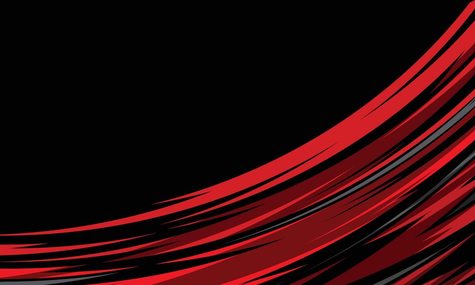 Abstract curved red stripes racing background vector
