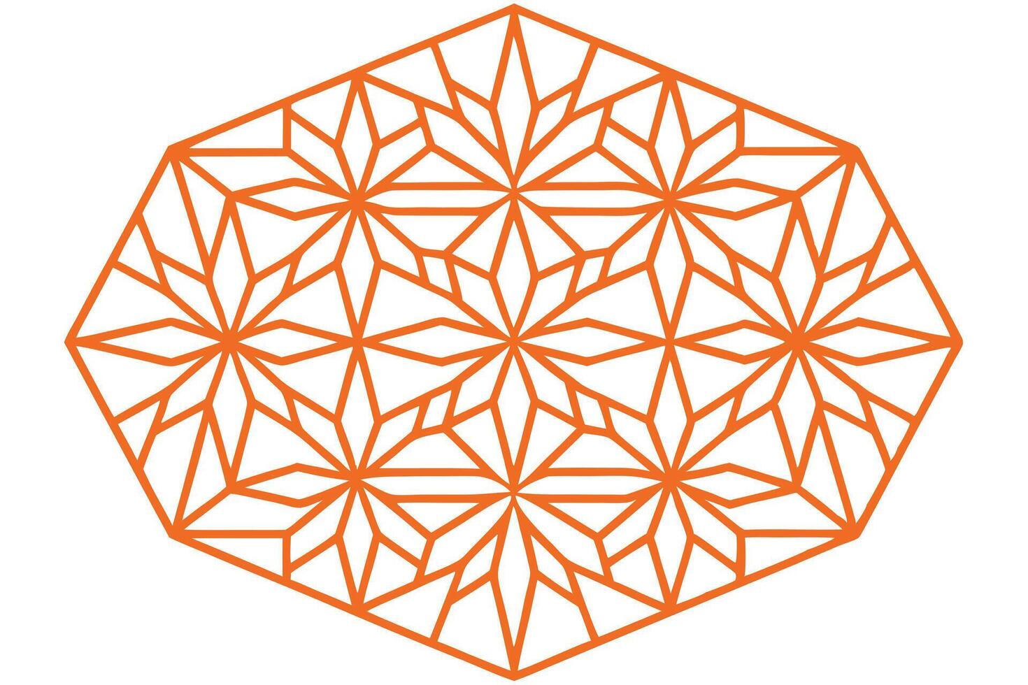 Geometric pattern with sharp angular lines forming an abstract design in orange over a white background, perfect for modern decor, Pattern Background vector