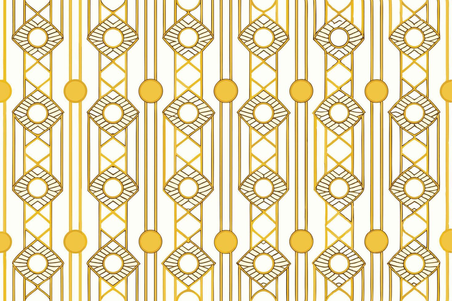 Elegant Golden Art Deco Geometric Design with Circles and Clean Lines, Stylish and Luxurious Pattern Background vector
