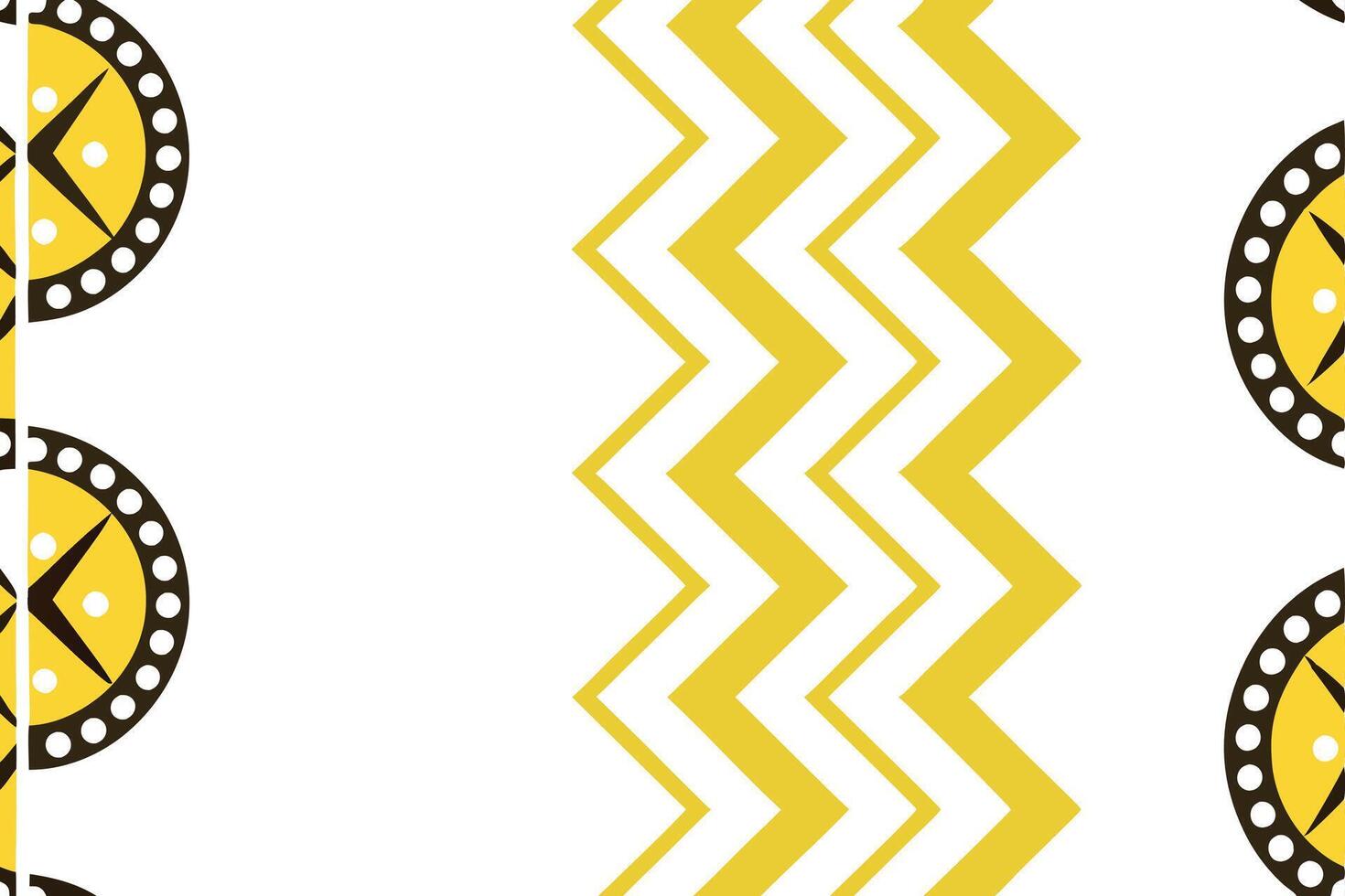 Geometric pattern with bold zigzag design in yellow and black, icon set of abstract shapes for modern, dynamic style in digital design vector