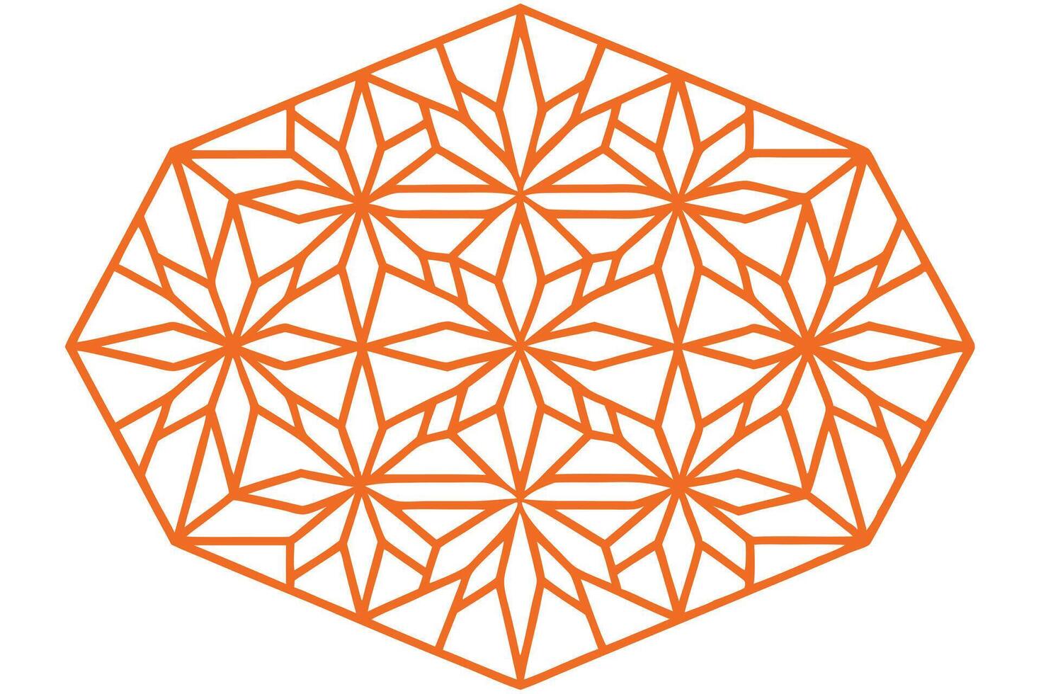 Geometric pattern with sharp angular lines forming an abstract design in orange over a white background, perfect for modern decor Pattern Background vector
